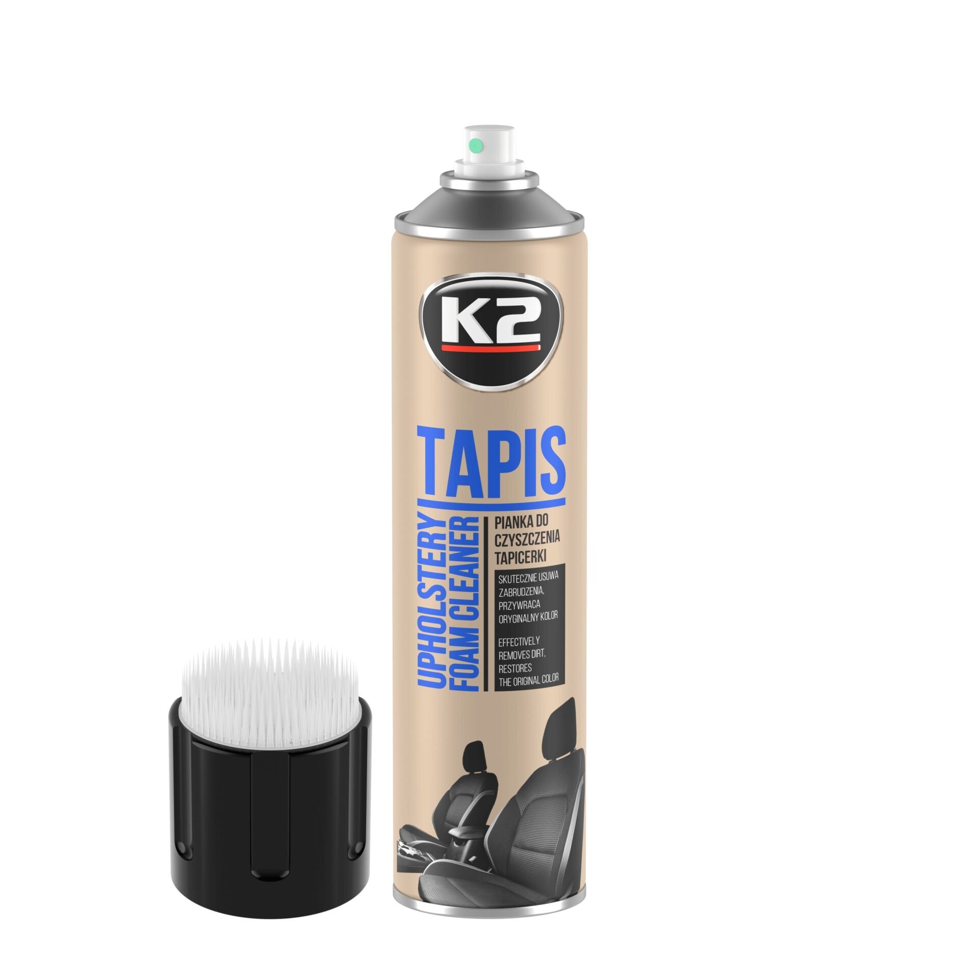 K2 TAPIS Fırçalı Kumaş ve Halı Temizleme Köpüğü 600ML