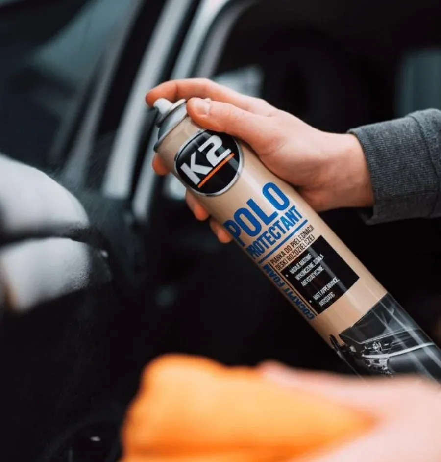 K2 POLO PROTECTANT FOAM VINIL PLASTIK TEMIZLEYICI KORUYUCU KÖPÜK AEROSOL 750ML KAHVE