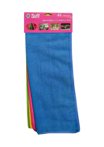 4'lü Fırsat Mikrofiber Genel Temizlik Bezi 32x32 cm