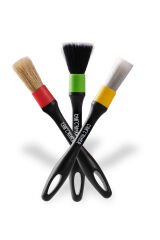 Cartainer Detailing Brush Set  3'lü Fırça Seti Siyah