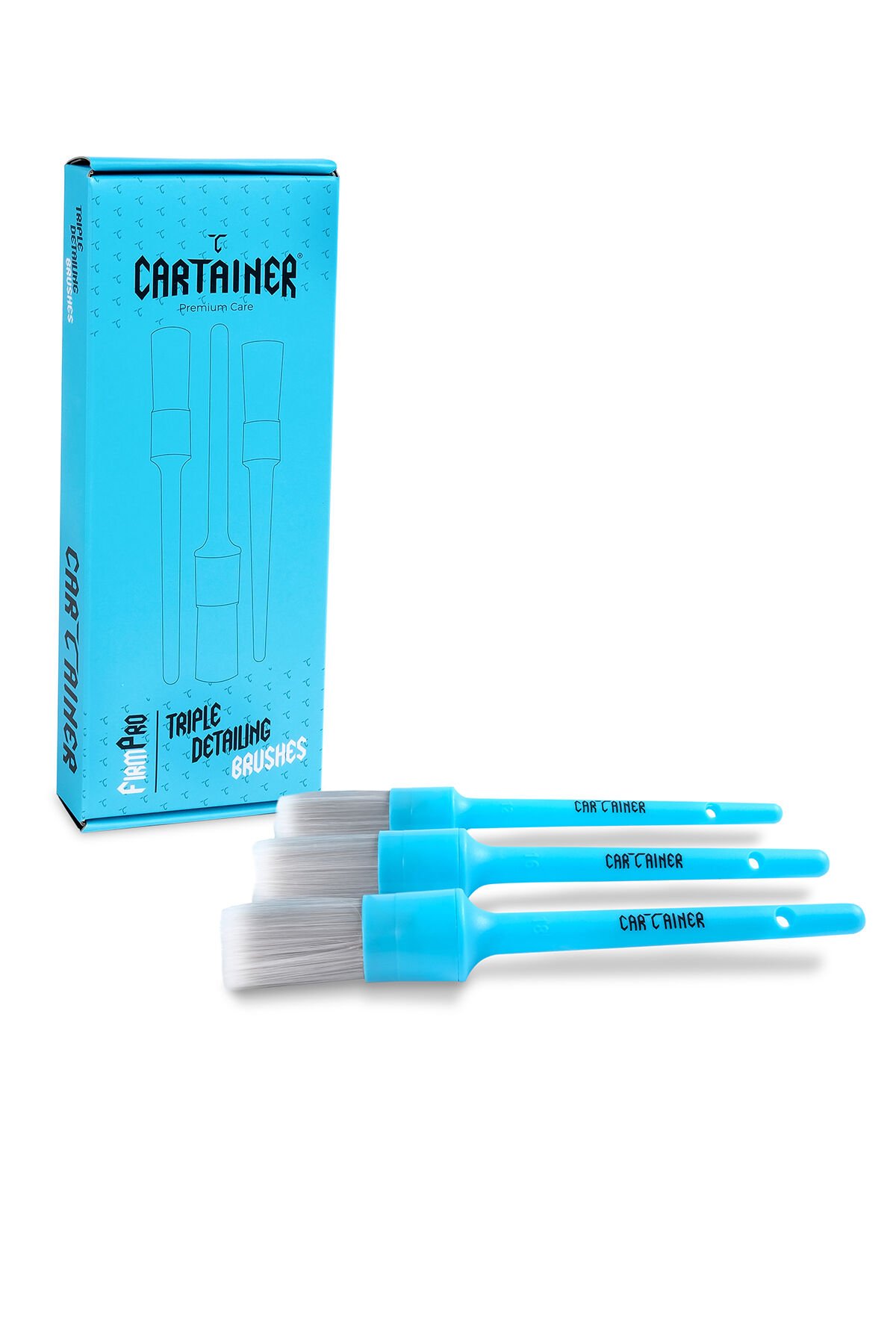 Cartainer FirmPro Turkuaz 3'Lü Sentetik Fırça Setİ