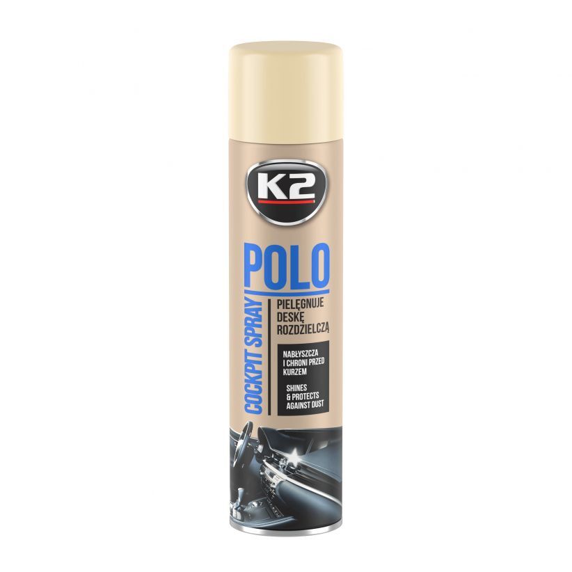 K2 Polo Cockpit Vanilyalı Plastik Vinil Ahşap Koruyucu Cila Aerosol 750ML