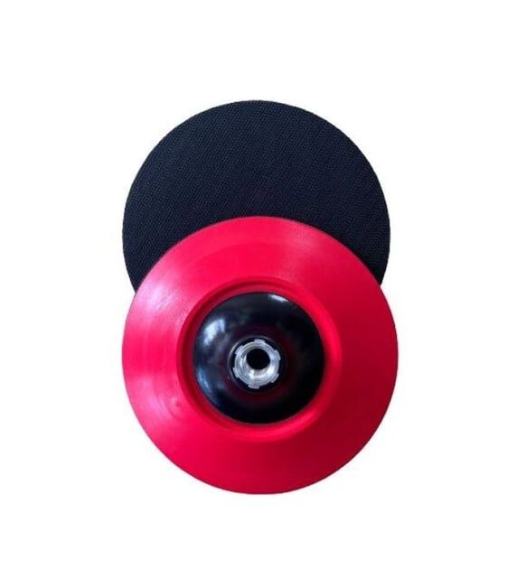 Polisaj Makinası Kırmızı Esnek Cırtlı Taban 150MM