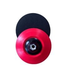 Polisaj Makinası Kırmızı Esnek Cırtlı Taban 150MM