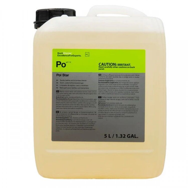 Koch Chemie PO Pol Star - Deri Alcantara Döşeme Temizleyici - 5Litre