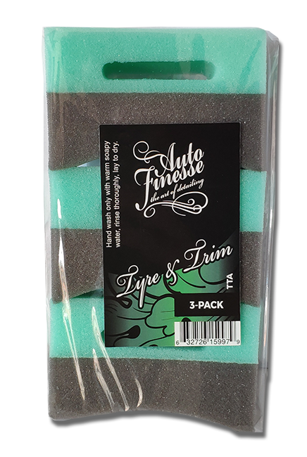 Auto Finesse Tyre & Trim Applicator - Lastik ve Plastik Yuzey Pedi 3lü Set