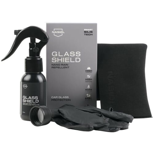 Nasiol Glasshield Nano Yağmur Kaydırıcı-Cam Yüzey Seramik Kaplama Spreyi-2 Yıl Dayanım-50ml