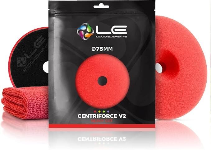 Liquid Elements Centriforce V2 125mm Kalın Kesim Polisaj Süngeri Kırmızı