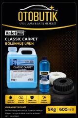 Valet Pro Classic Carpet Cleaner Bölünmüş Ürün 600 ml + Halı Temizleme ve Koltuk Temizleme Fırçası Seti