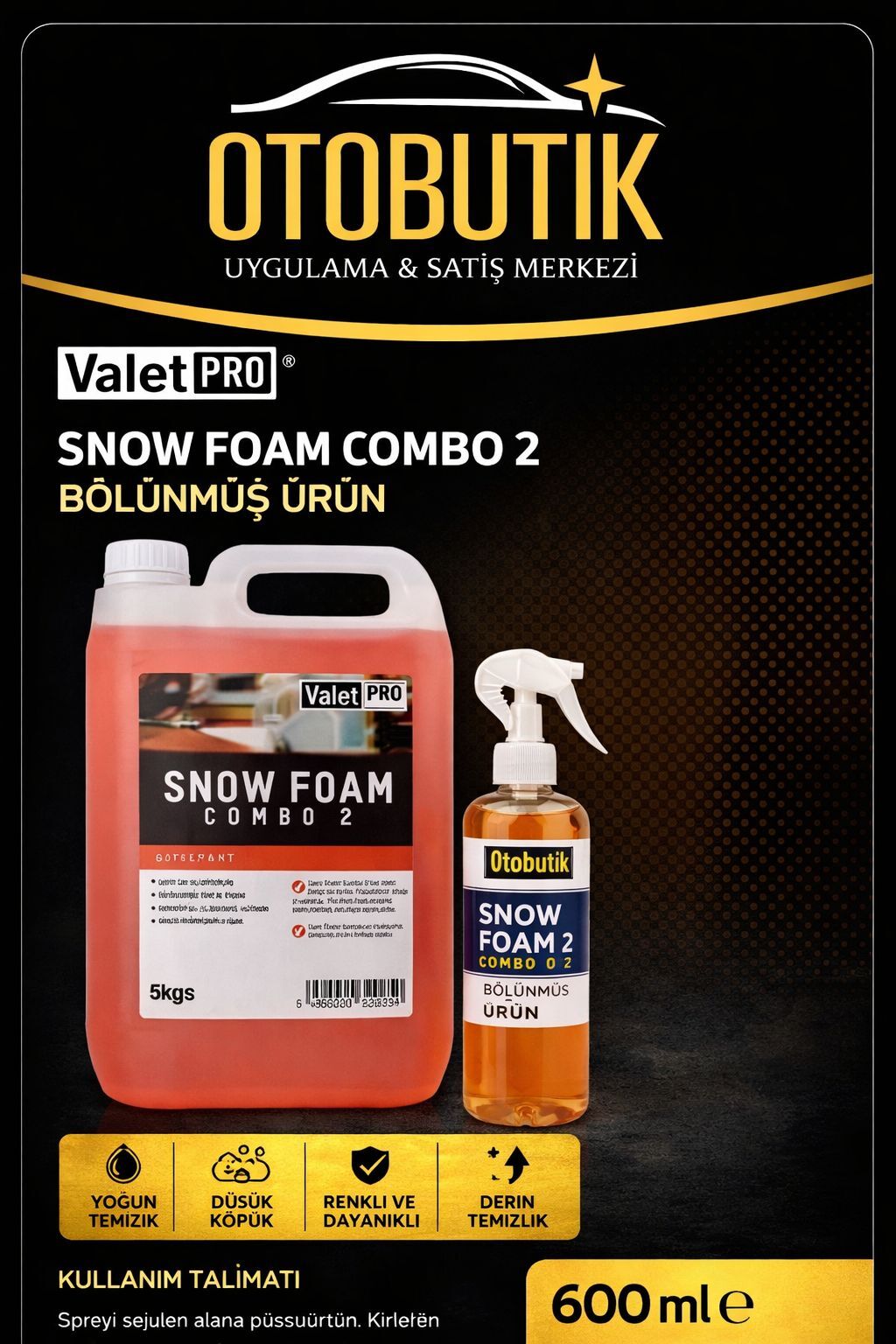 Valet Pro Snow Combo 2 Yoğun Kir Sökücü Bölünmüş Ürün 600 ml