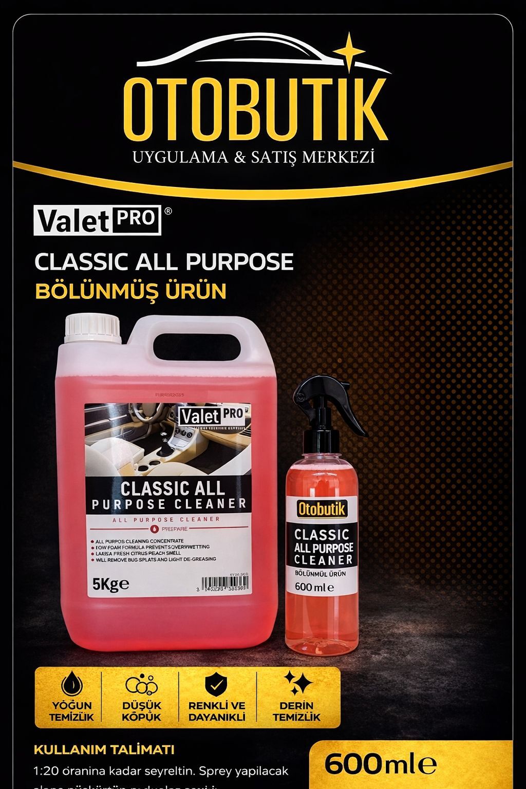 Valet Pro Apc Classic All Purpose Cleaner Bölünmüş Ürün 600 ml
